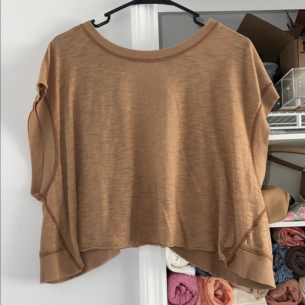 Free People FP Movement Tan Crop Top Size: XS